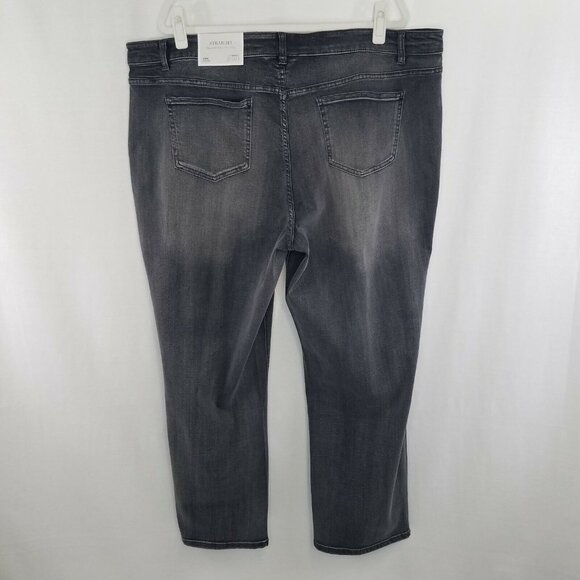 CJ Banks Women's size 24W Jeans Gray Straight Fit Shaped Mid Rise - Picture 2 of 9